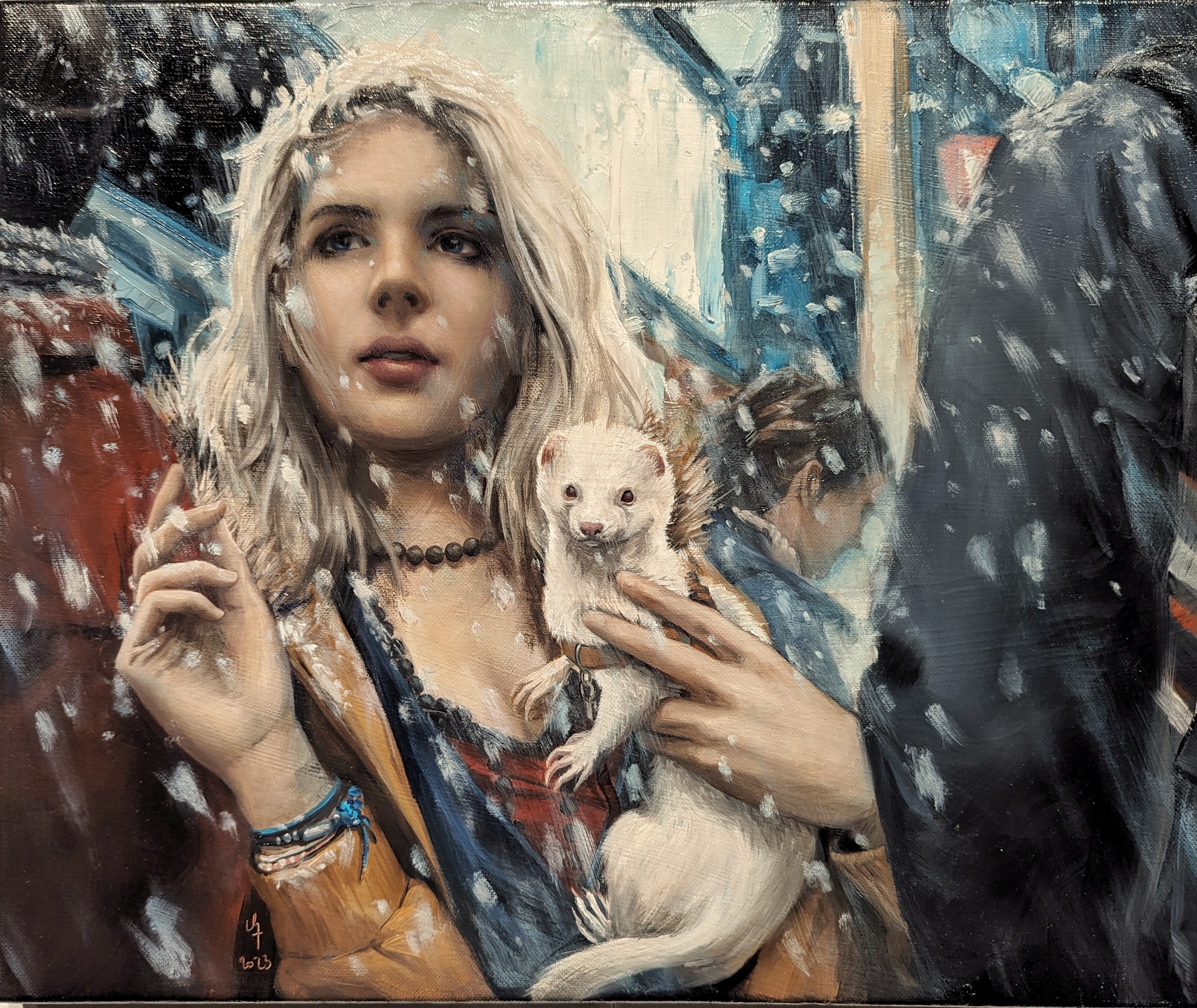 2024 La Dame à l'hermine 38X46 cm