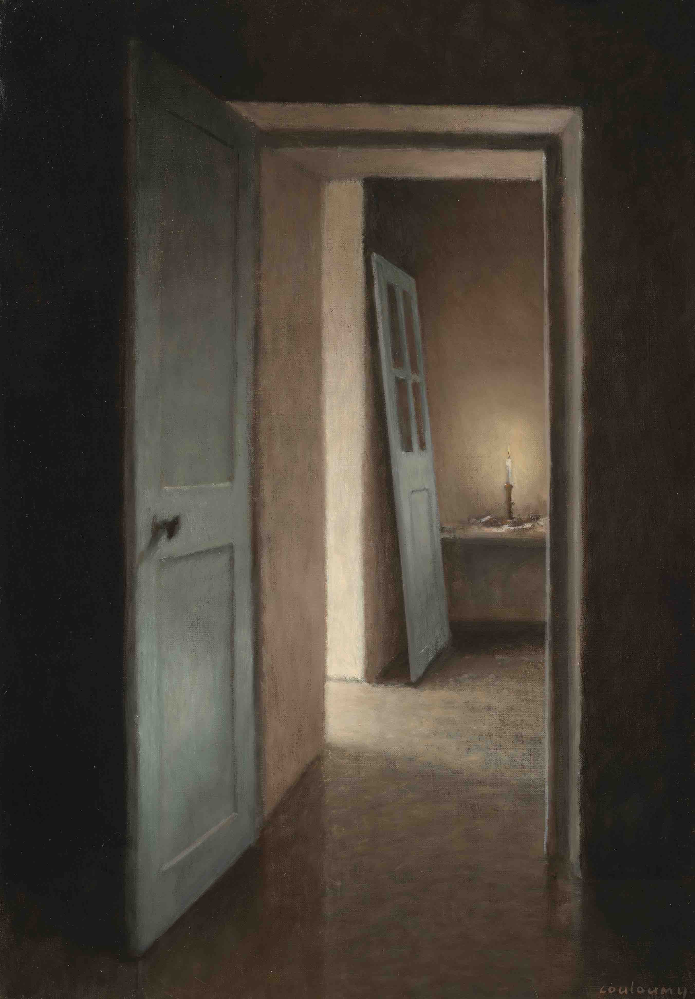 2023 huile sur toile La bougie 50x35