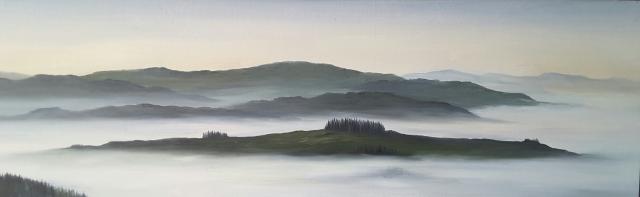 NUMA DROZ Matin Brumeux 22 x 80 cm